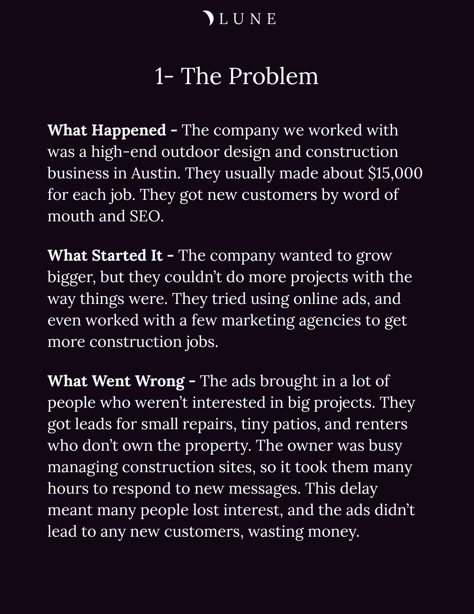 Case Study — The Problem